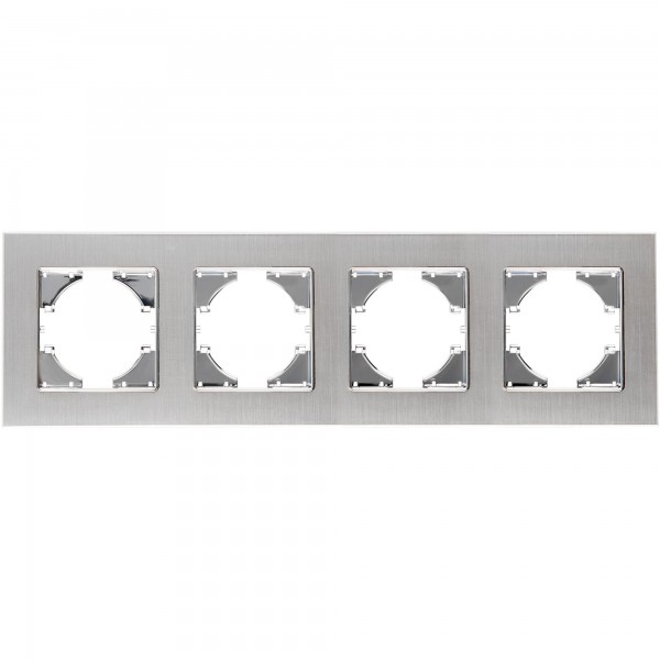 S-empot.aluminio plata marco 4elem.hori