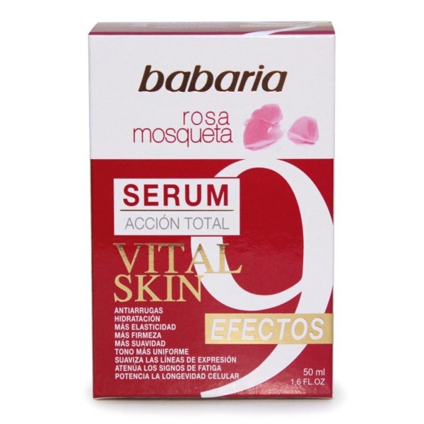 Babaria rosa mosqueta serum accion total anti-arrugas vital skin 50ml