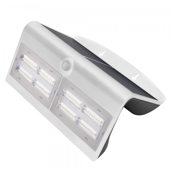 Aplique led solar blanco con sensor 8w