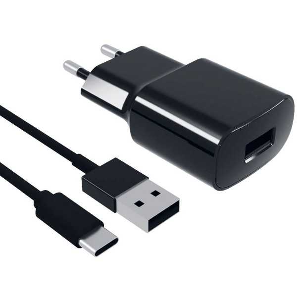 Ksix lccdc02 negro cargador red salida 2a usb + cable usb a tipo c