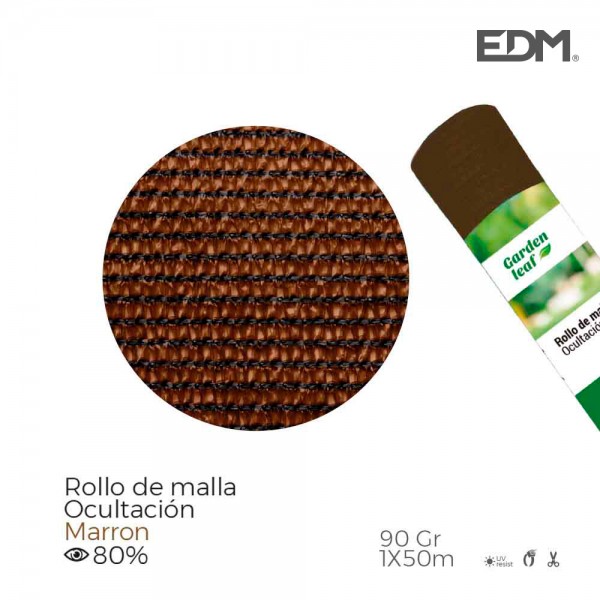 Malla de ocultación marrón 90 g/m² 1 x 50 m
