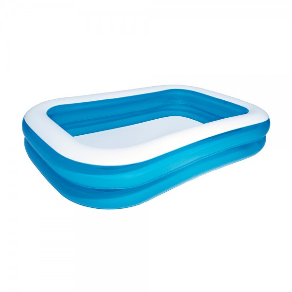 Piscina hinchable rectangular pvc con 2 cámaras de aire, depuradora no incluida, 262 x 175 x 56 cm