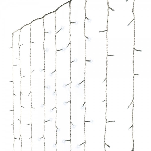 Cortina multifunción, exterior, 240 leds, 2,2 x 1,5 m, blanco frío