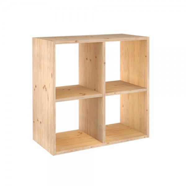 Estanteria modular 6 cubos dinamic pino macizo 70,8 x 70,8 x 33 cm