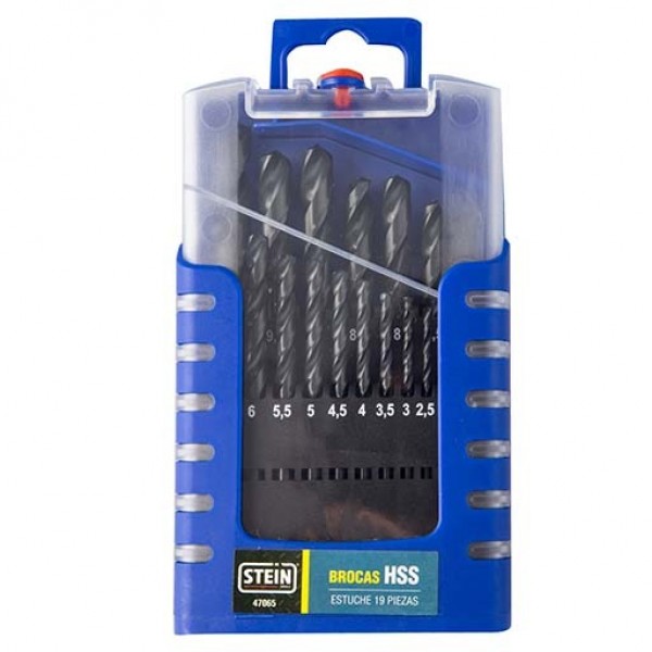 Broca acero hss  1 a 10 mm. 19 pcs.