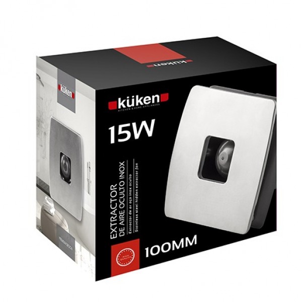 Extractor aire oculto inox. 15w 100mm.