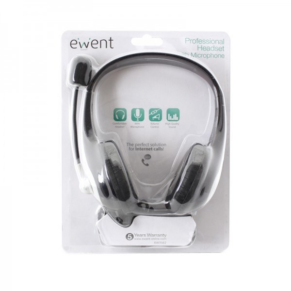 Ewent ew3562 auriculares + micrófono stéreo negro