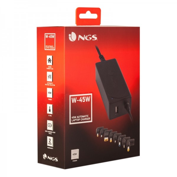 Ngs  cargador para portatil 45w