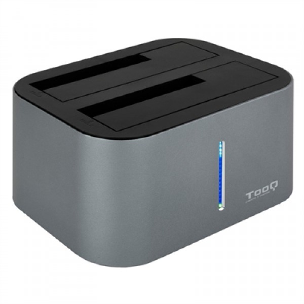 Tooq tqds-805g dock station doble bahía hdd gris