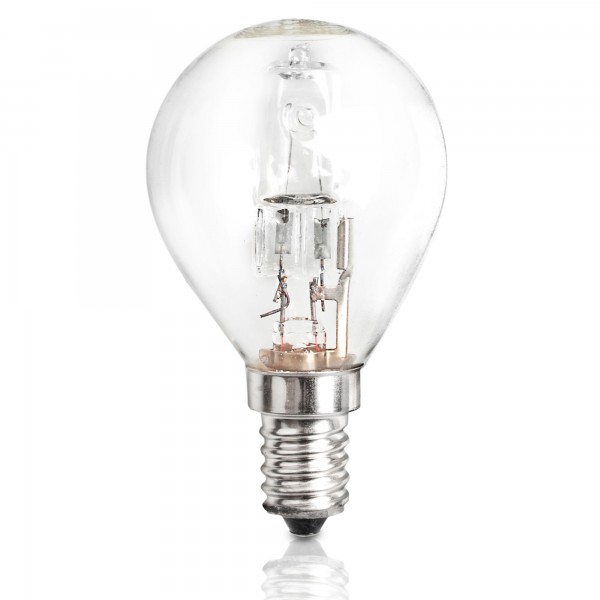 Bomb.halog.eco esferica clara e-14 42w. (caja de 10 unidades)