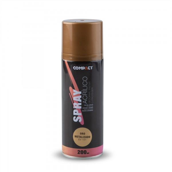 Pintura spray metalizado 200ml.oro