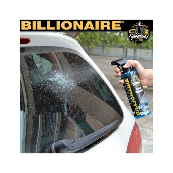 Billionaire Glass Cleaner Limpiacristales Coche Triple Acción Limpia Desengrasa y Abrillanta Pistola de Espuma 500ml