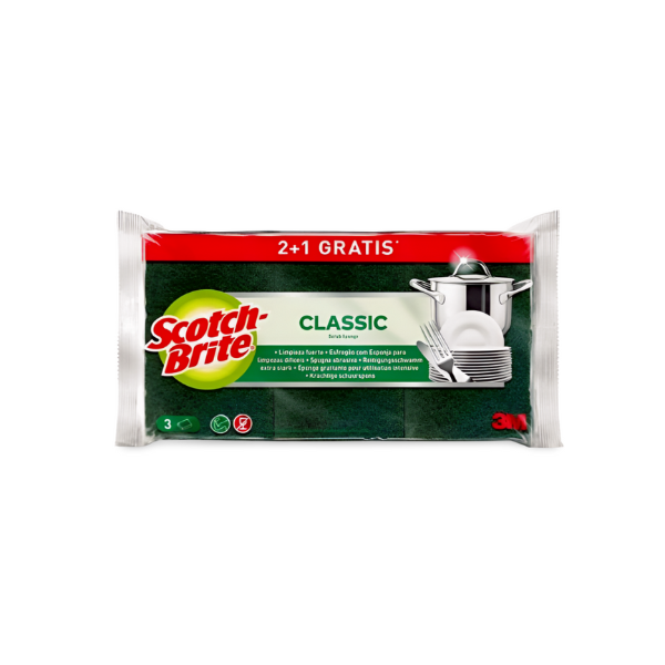 Scotch Brite estropajo clasico 2 + 1 Gratis