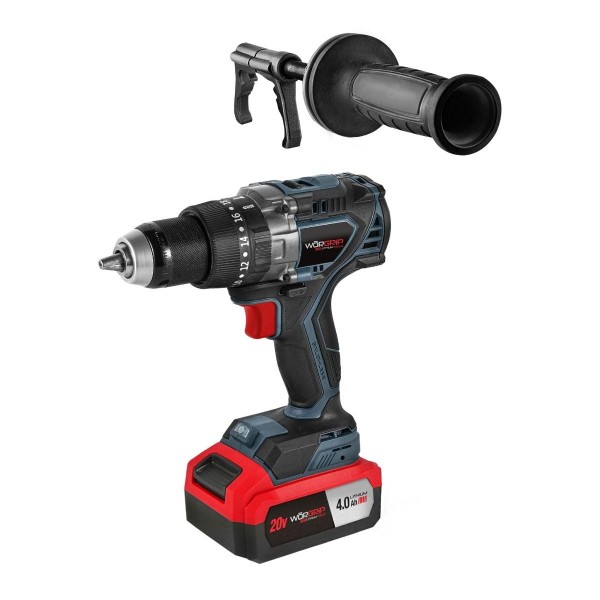 Taladro percut.wor.pro  20v. 4,0ah.brush