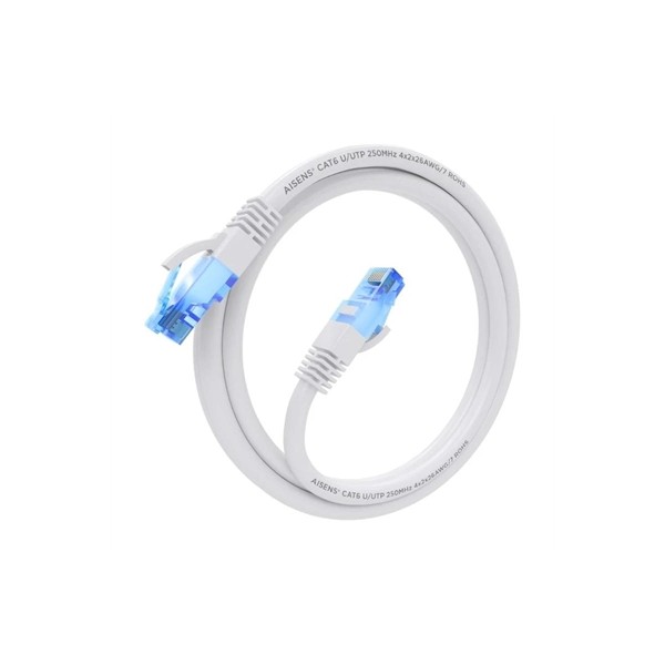 Aisens cable rj45 cat.6 utp awg26 cca blanco 1.0