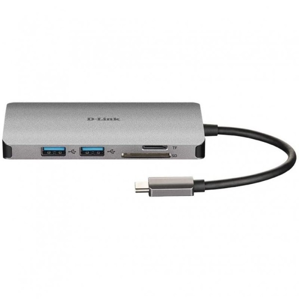 D-link dub-m810 hub usb-c 8 en 1 hdmi/eth/cardread