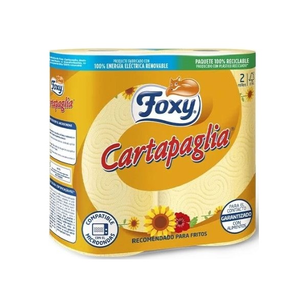 Foxy cartapaglia para cocina 2 rollos