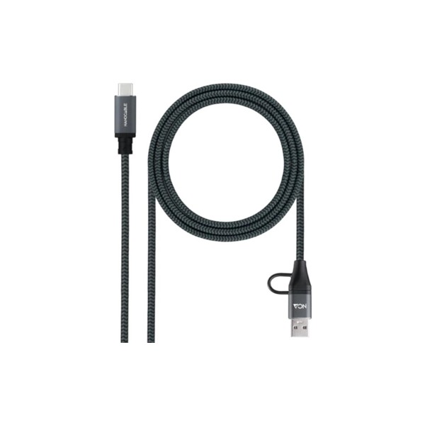 Nanocable cable usb3.2 100w usb-c+a/usb-c 1 m