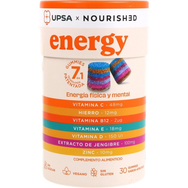 Upsa X Nourished Energy 30 Gominolas Sabor Afrutado