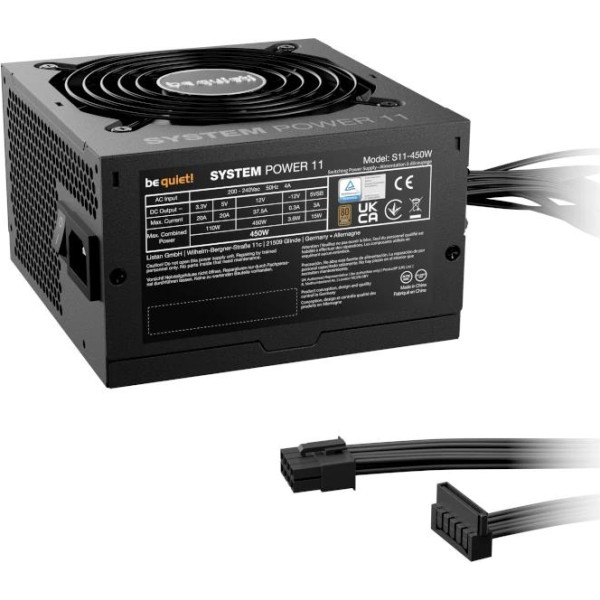 Be quiet! fuente system power 11 450w 20+4 p atx