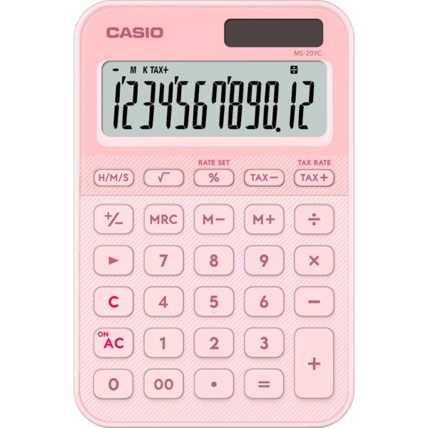 Casio ms-20yc rosa claro / calculadora de mesa