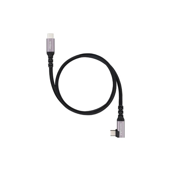 Nanocable cable usb-c 3.2 gen2 acodado 100w 0.5 m